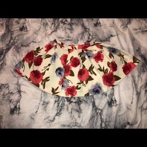 floral mini skirt